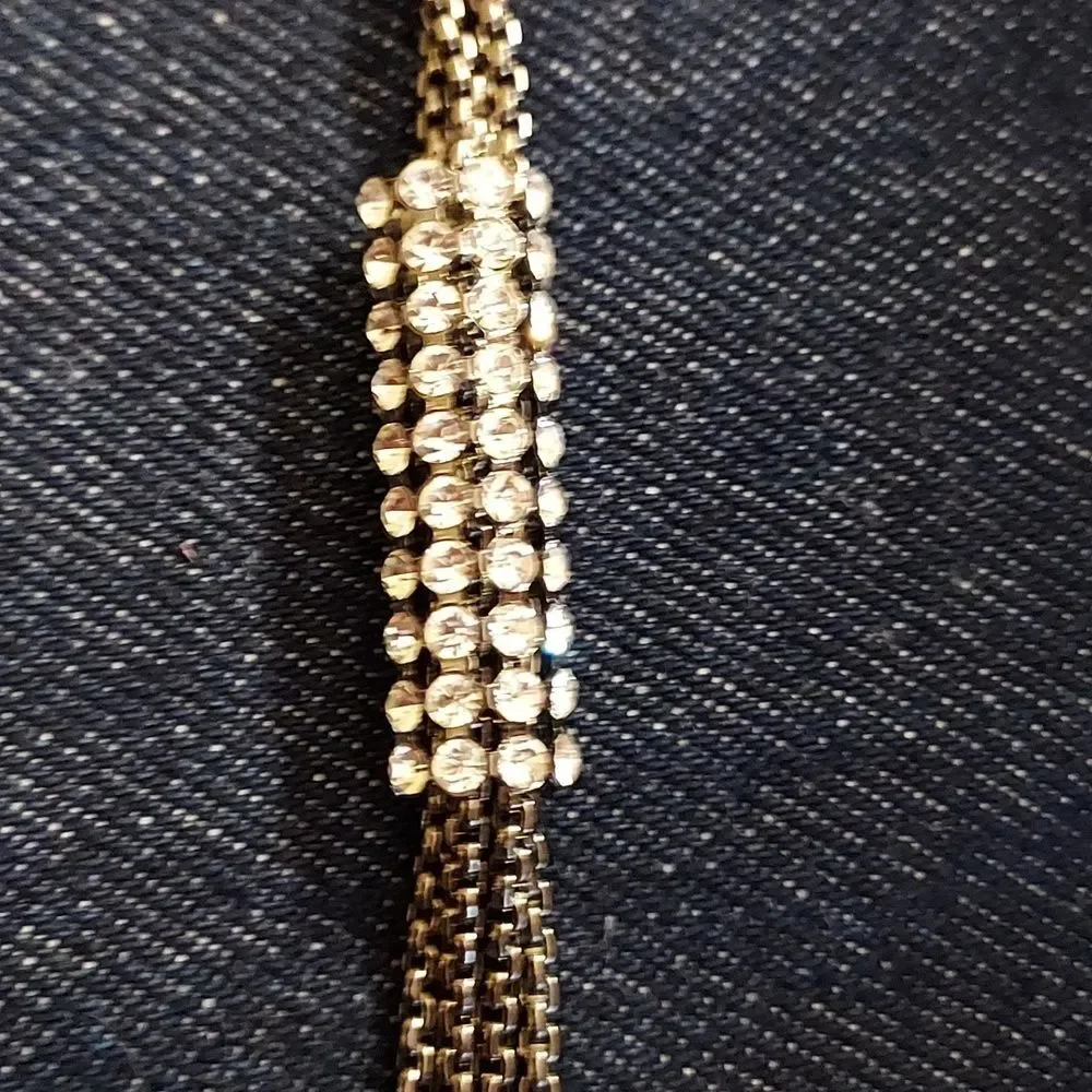 PARKLANE crystal necklace pendant tassel long necklace hematite
